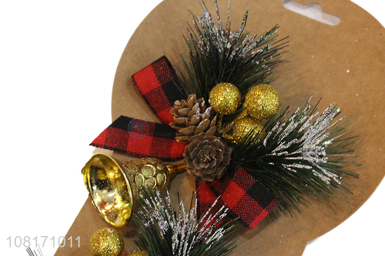 Hot selling Xmas tree ornaments Christmas bows with pincones