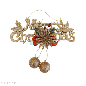 New arrival glitter Christmas ornaments for front door decoration