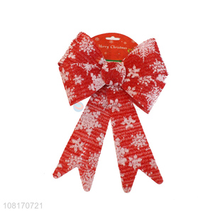 Wholesale waterproof Christmas wreath bows Xmas tree ornaments