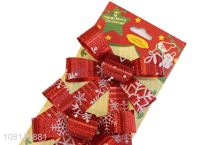 Hot sale pvc Christmas wreath bows for front door decoration