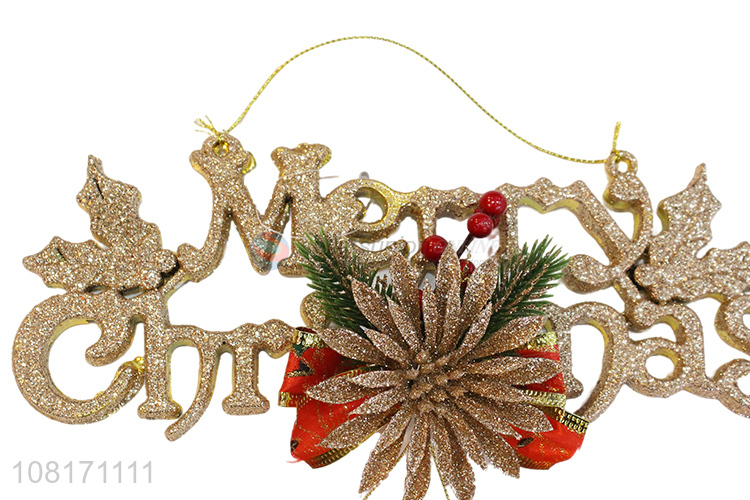 New arrival glitter Christmas ornaments for front door decoration