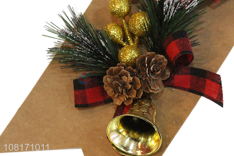 Hot selling Xmas tree ornaments Christmas bows with pincones