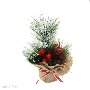 Wholesale mini potted Christmas tree for holiday decoration