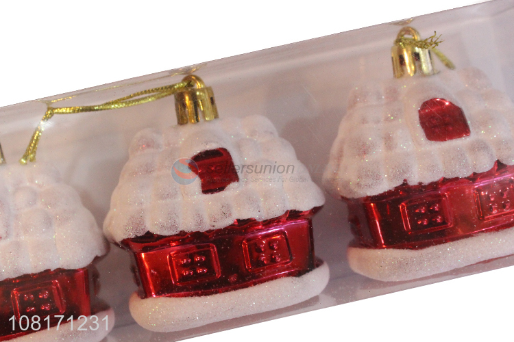 High quality plastic Christmas snowhouse Christmas tree decorations