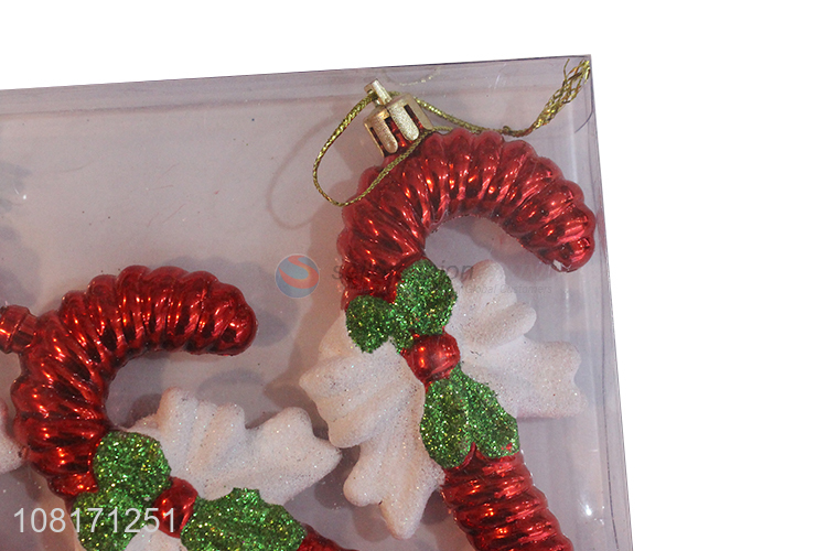 Low price plastic Christmas candy cane Christmas tree decorations