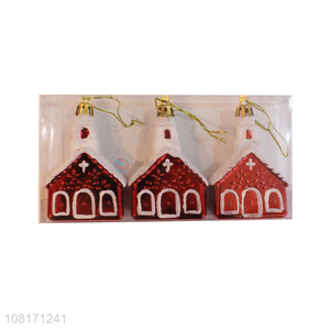 Hot sale Christmas tree hanging decor plastic Christmas snowhouse