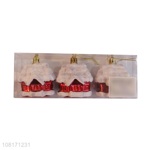 High quality plastic Christmas snowhouse Christmas tree decorations