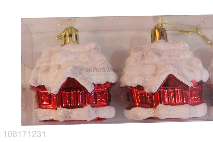 High quality plastic Christmas snowhouse Christmas tree decorations