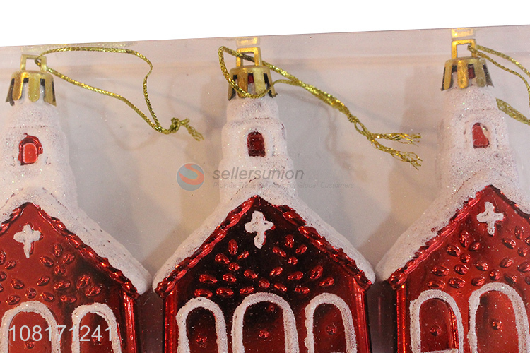 Hot sale Christmas tree hanging decor plastic Christmas snowhouse
