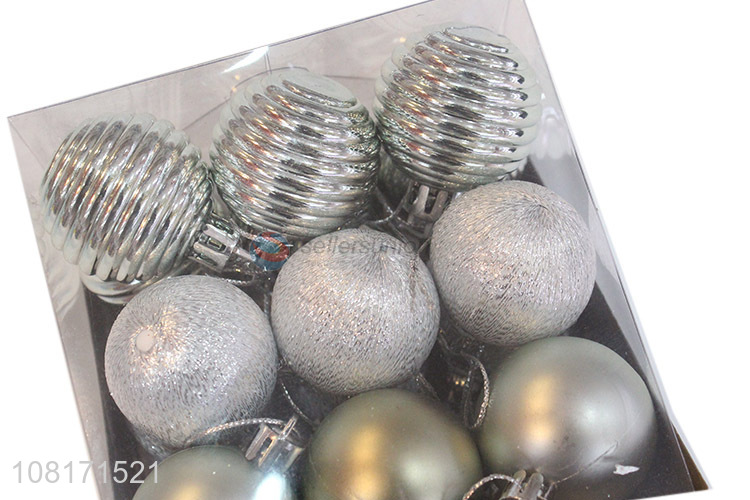 Top products Christmas tree hanging decor plastic Christmas ball set