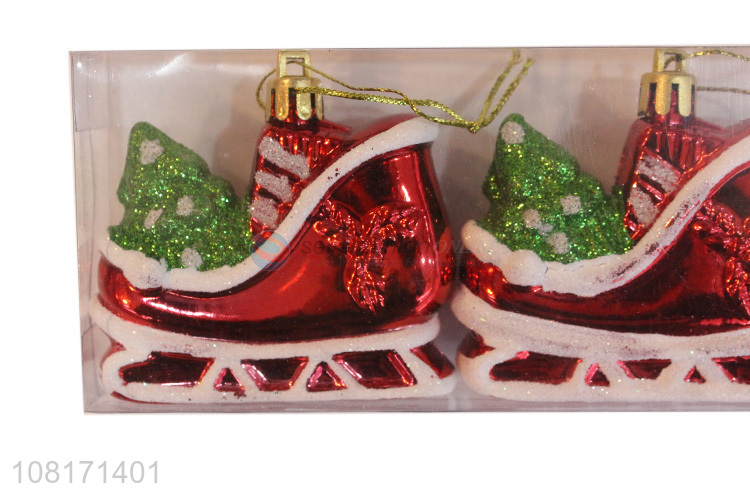 Wholesale Christmas tree hanging decoration plastic Christmas sleigh