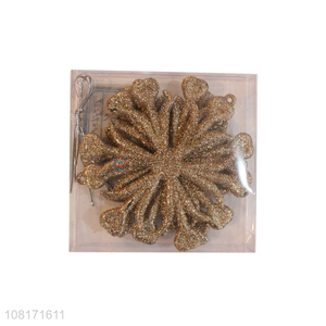 Wholesale plastic Christmas snowflake hanging decoration for party