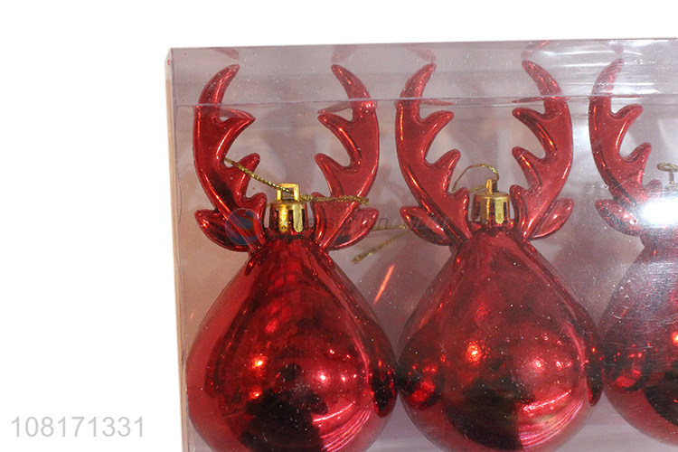 Hot sale plastic Christmas reindeer pendants for tree decoration