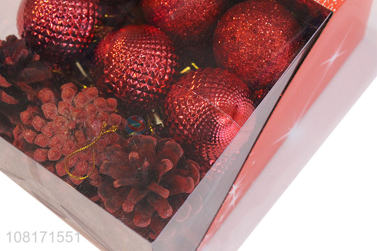 Hot sale Christmas ball pinecone set for Christmas tree decoration