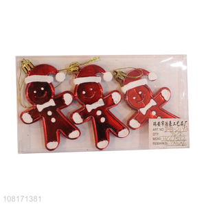 Good quality plastic Christmas gingerbread man holiday ornaments
