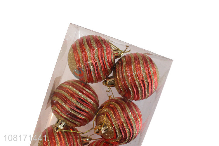Wholesale cheap glitter Christmas balls shatterproof Xmas decoration