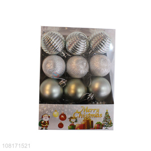 Top products Christmas tree hanging decor plastic Christmas ball set