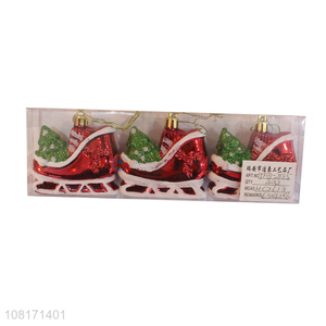 Wholesale Christmas tree hanging decoration plastic Christmas sleigh