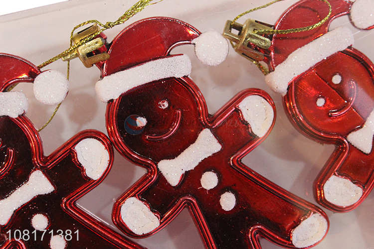 Good quality plastic Christmas gingerbread man holiday ornaments
