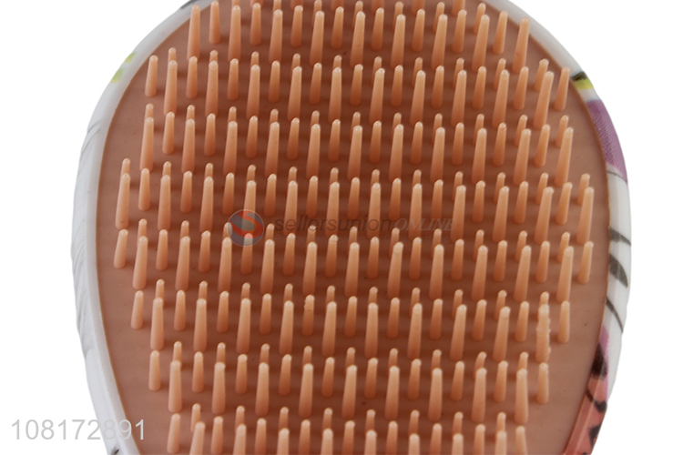 Fashion Printed Plastic Hair Brush Detangling Brush