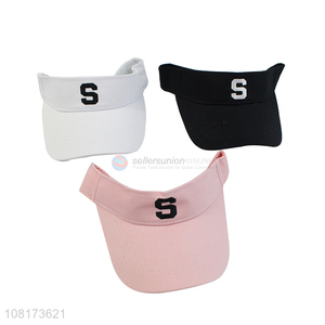 New products simple fashion cotton visors ladies sun hat