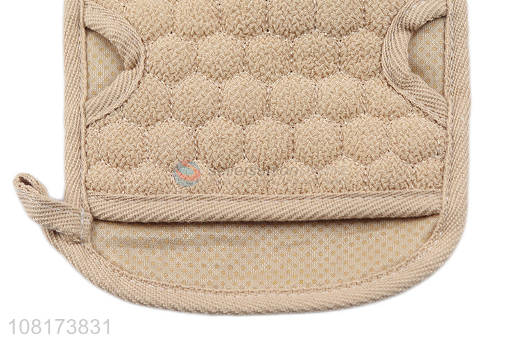Low price hangable bouble-sided bath gloves wholesale