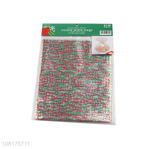 Wholesale Christmas party cookie plate bag clear candy treat bags