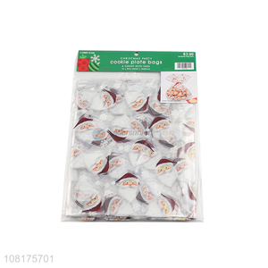 Hot sale Christmas party cookie plate bag plastic <em>bags</em> for <em>candy</em>