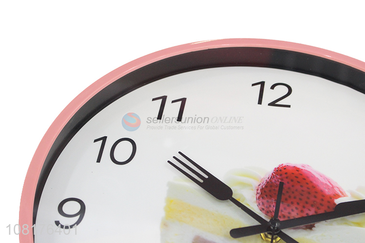 China factory stylish round cake series wall clock for home decoration