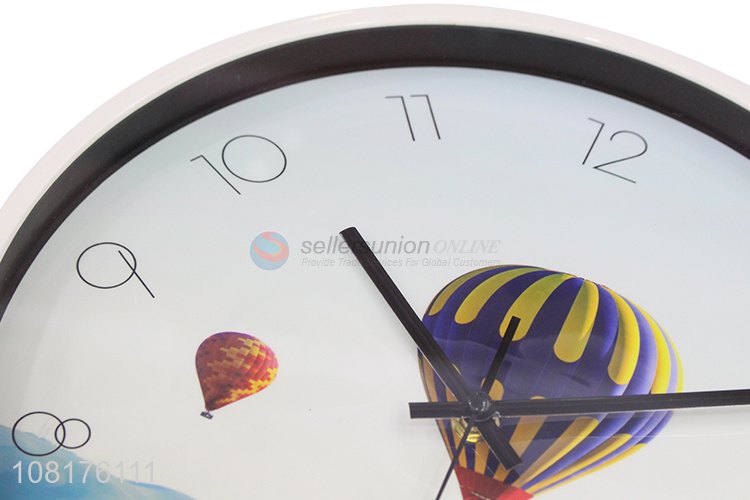 Hot items round hot air balloon wall clocks for living room decoration