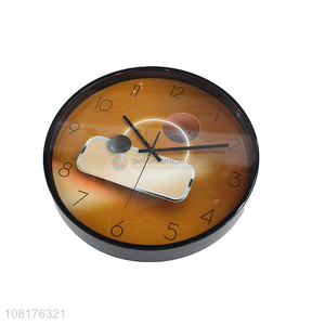 Yiwu market home decorations round <em>wall</em> <em>clocks</em> silent quartz <em>wall</em> clock