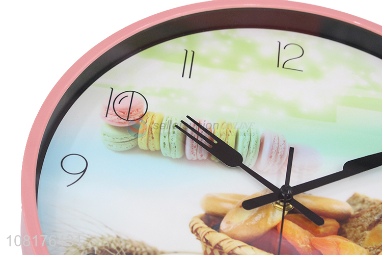 Factory price bread series round wall clocks for home office and school