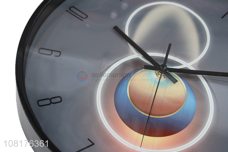 Best price stylish decorative battery operated round plastic wall clocks