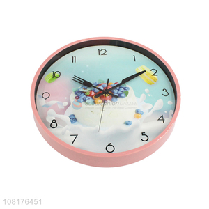 Best selling cake series round wall clocks silent quartz wall clock