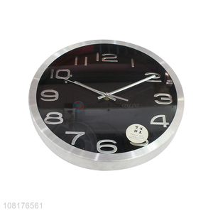 New arrival fashionable metal round wall clocks for living room decoration