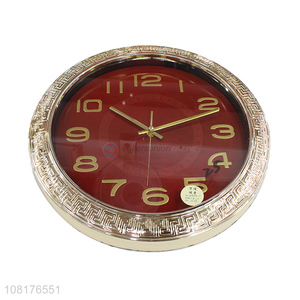 Online wholesale decorative round wall clocks silent quartz wall clocks