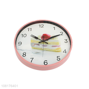 China factory stylish round cake series wall clock for home decoration