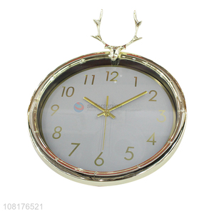 China supplier antler plastic <em>wall</em> <em>clocks</em> silent quartz <em>wall</em> clock