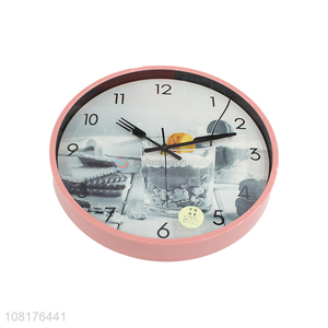 Good quality silent non-ticking round cake series plastic wall clock