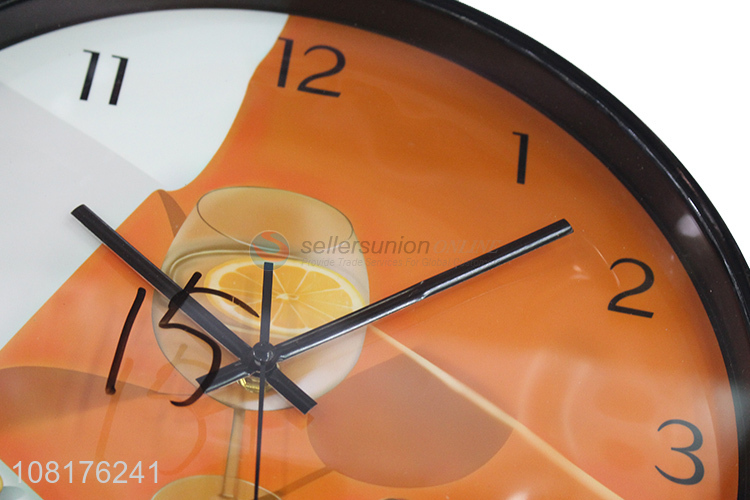 China supplier round plastic wall clocks for kitchen home decoration