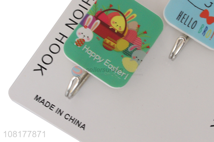 Cute design cartoon pattern sticky hooks sucker hooks for household