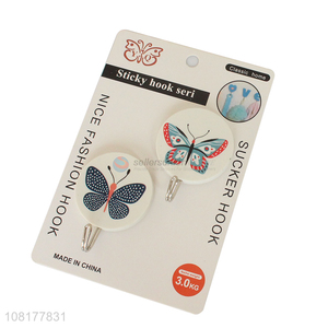 Best quality round plastic strong self-adhesive sucker hooks