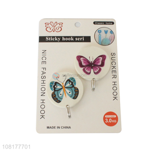 Low price round strong self-adhesive sticky hooks for bathroom towel