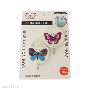 Creative design butterfly pattern door wall hanger sticky hooks