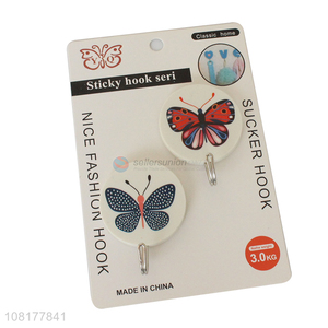 China products 2pieces household waterproof sticky hooks sucker hook