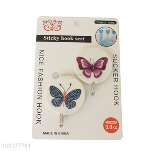 Latest design plastic kitchen bathroom sticky hooks wholesale