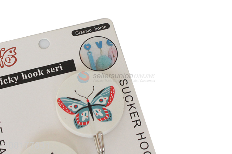 Best quality round plastic strong self-adhesive sucker hooks
