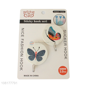 Yiwu factory bathroom towel round sucker hook sticky hooks