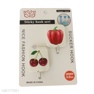 Factory wholesale 2pieces household strong self-adhesive sticky hooks