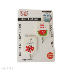 China factory 2pieces strong self-adhesive sticky hooks sucker hooks